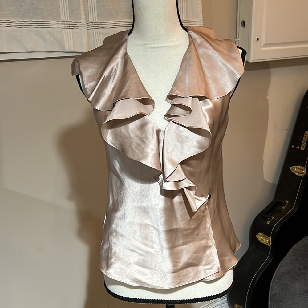 Ralph Lauren 100 percent silk size 4 sleeveless top EUC